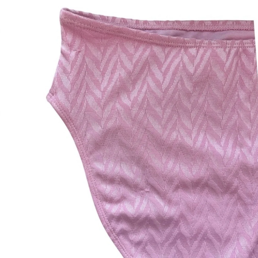 Salt + Cove Pink Multicolor Patchwork Bikini Swimsuit Set Medium